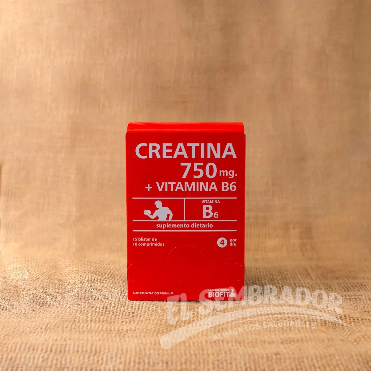 Creatina x 750 mg +  Vitamina B6 x 1 bliste de 10 comp - BIOFIT