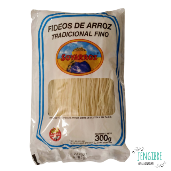 Fideos de Arroz Finos -Soy Arroz x 300grs. SIN TACC