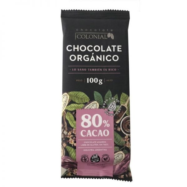 Chocolate 80% Cacap - ORGANICO x 100gr. - Colonial