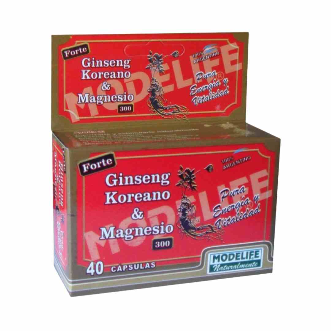 Ginseng Koreano  + Magnesio  x 30 cap - Modelife