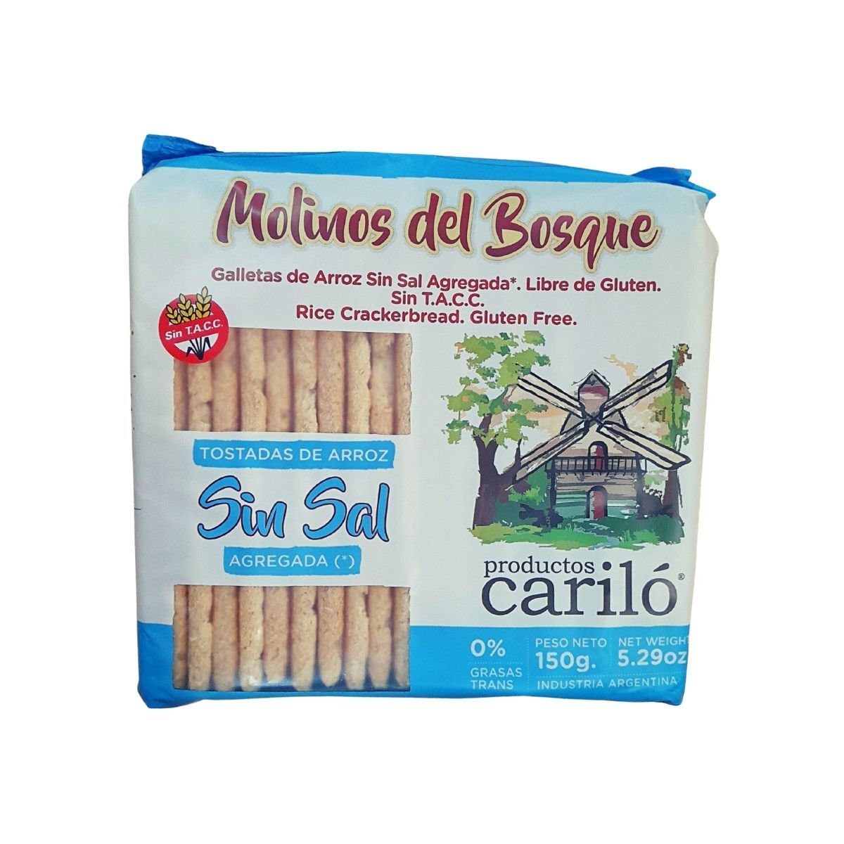 GALLETAS DE ARROZ x 150 grs. molinos del bosque-sin sal