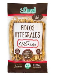 Fideos integrales con Morron--Ceral x 300g