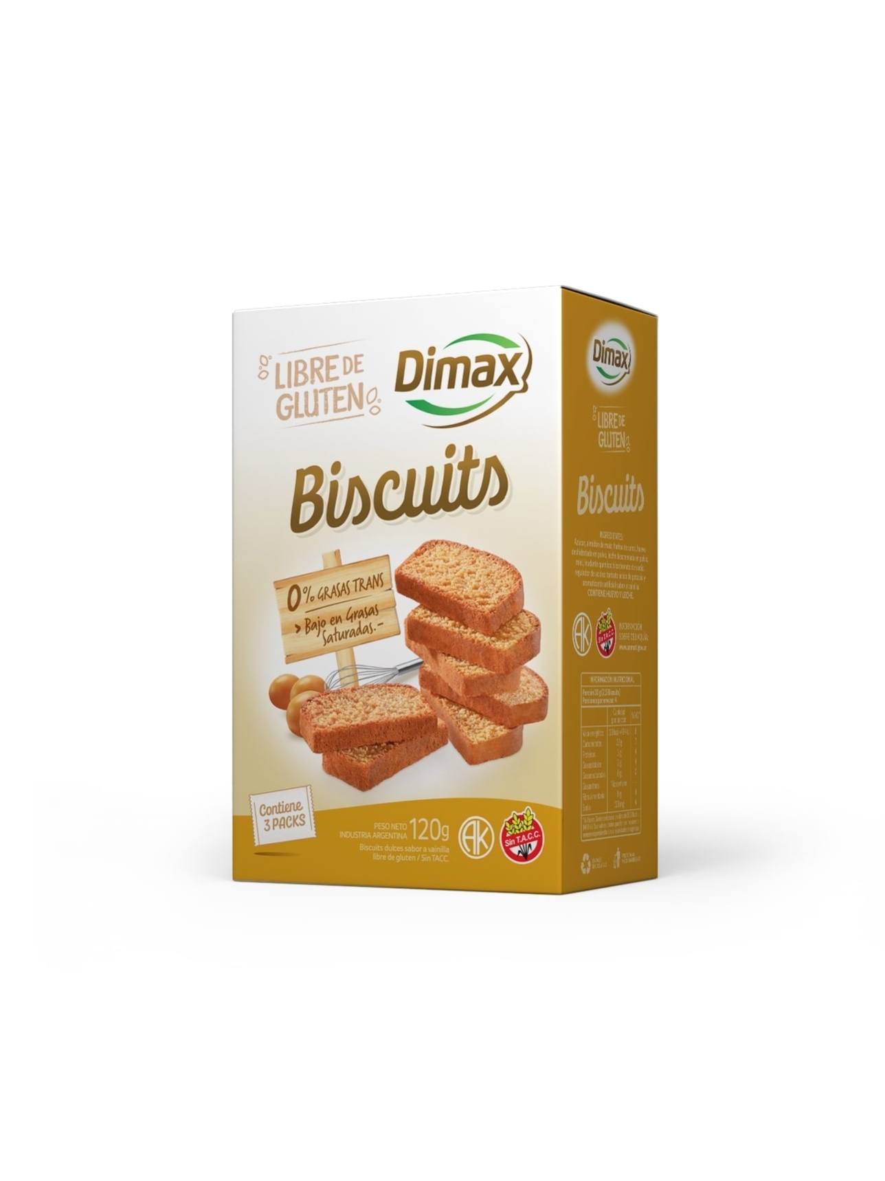 Biscuits x 120 grs. Sin Tacc-Dimax