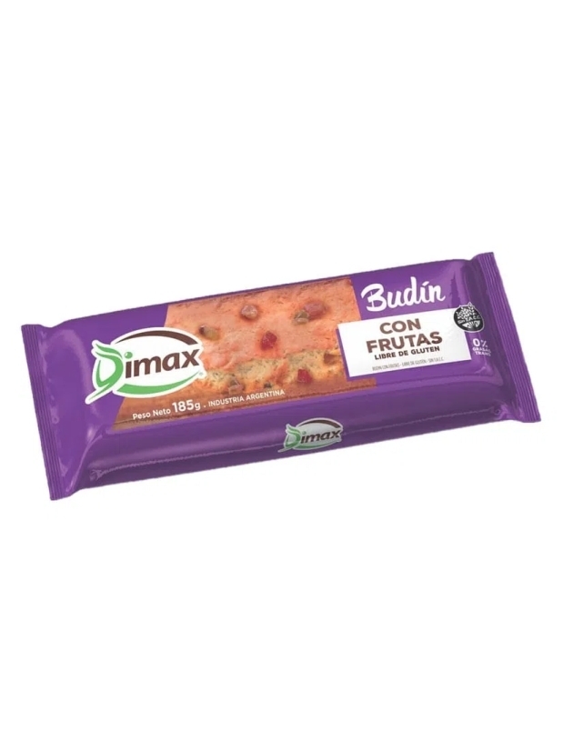 Budin con Frutas x 185 gr-Sin Tacc-Dimax