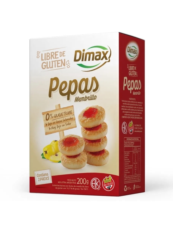 Galletas Pepas de Membrillo x  100 grs. - Dimax