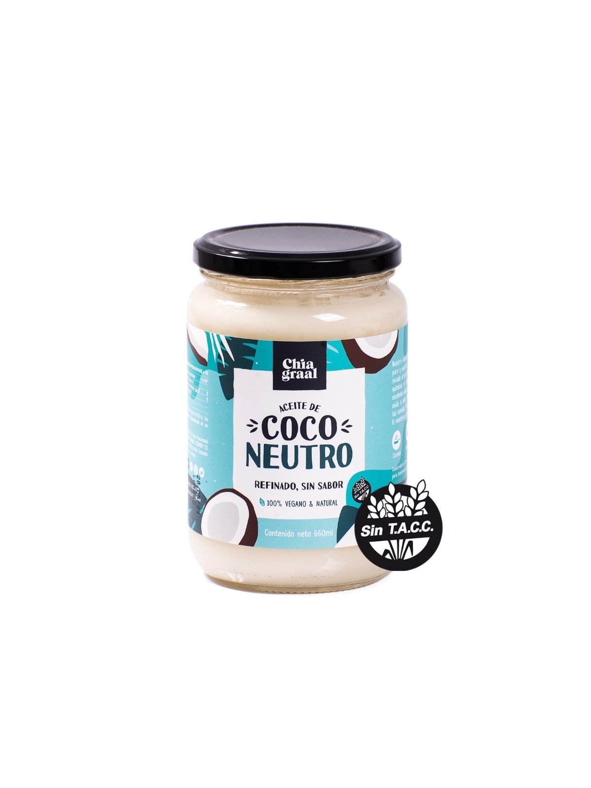 Aceite de Coco Neutro x 660 grs - Chia  Graal 