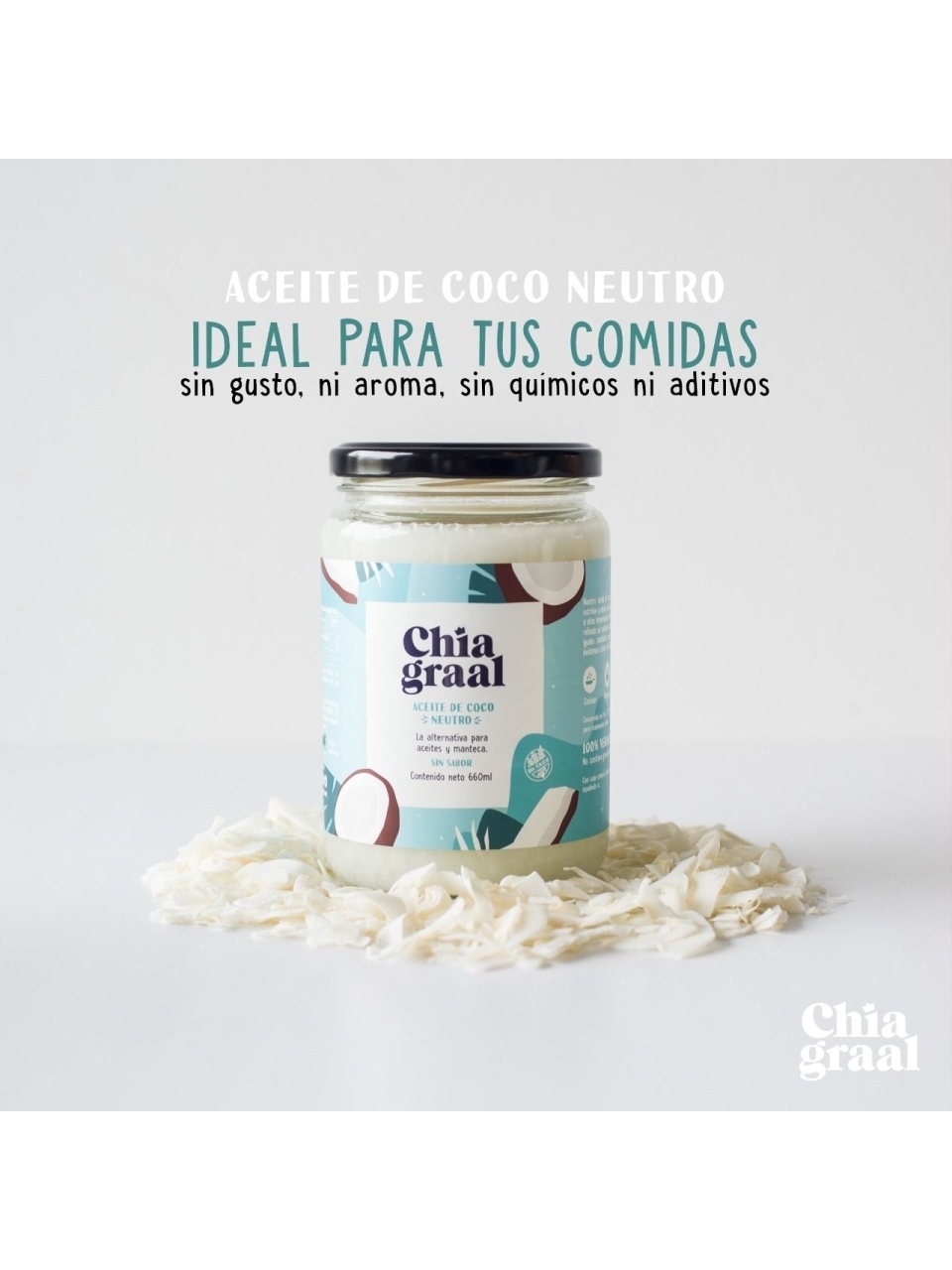 Aceite de Coco Neutro x 90 ml-Chia Graal