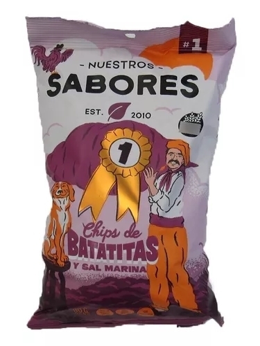 Chips de Batatas y Sal Marina x 80 grs.-Sin Tacc-Nuestros Sabores