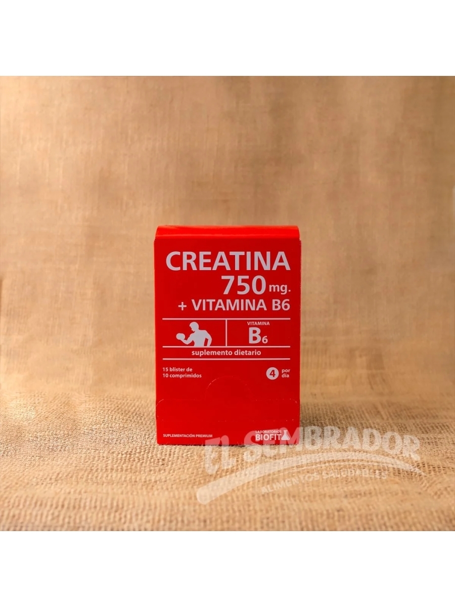 Creatina x 750 mg +  Vitamina B6 x 1 bliste de 10 comp - BIOFIT