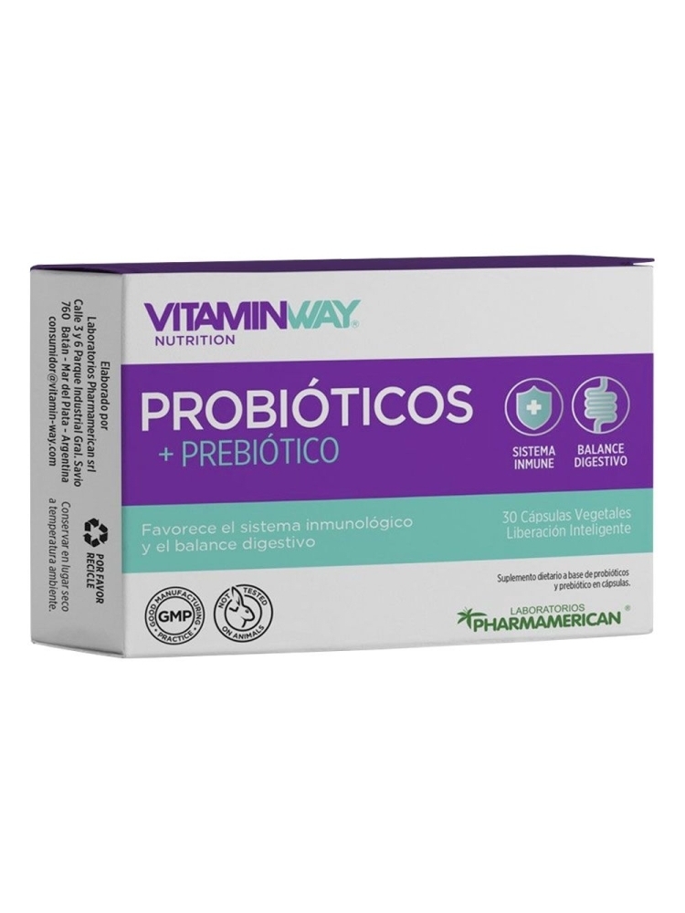 Probioticos  + Prebiotico x 30 cap. vegetales - VITAMINWAY