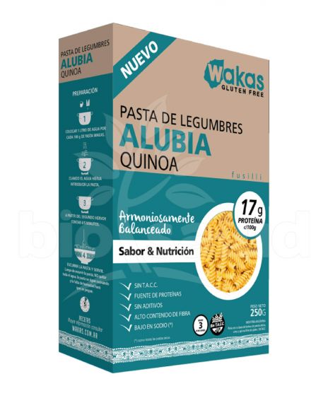 Fideos Alubia y Quinoa x 250 grts. Wakas
