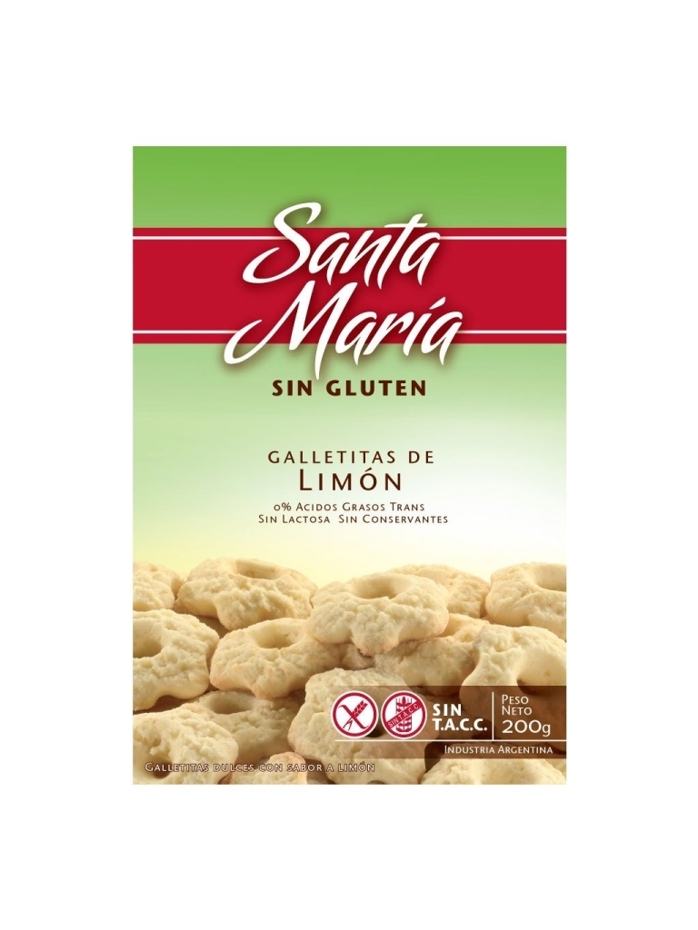 Galletas de Limon x 200 grs. SIN TACC - Santa Maria