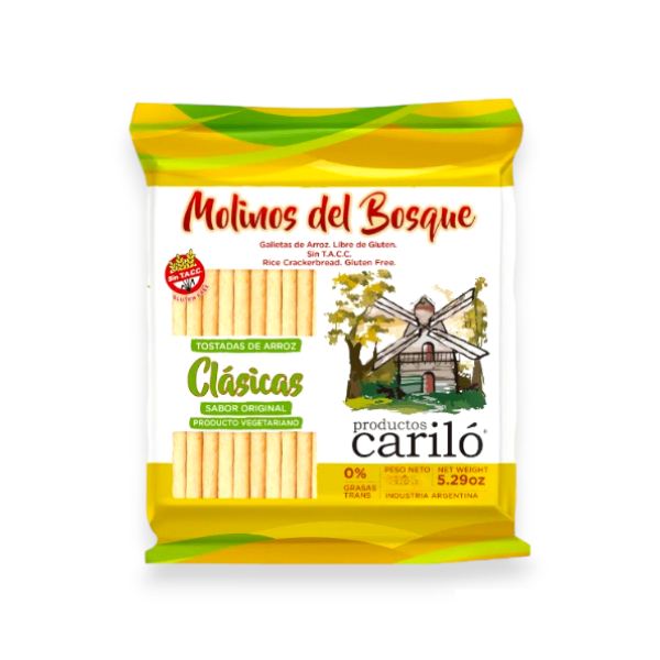 Galletas de Arroz Clasicas x 150 grs. Molinos del bosque