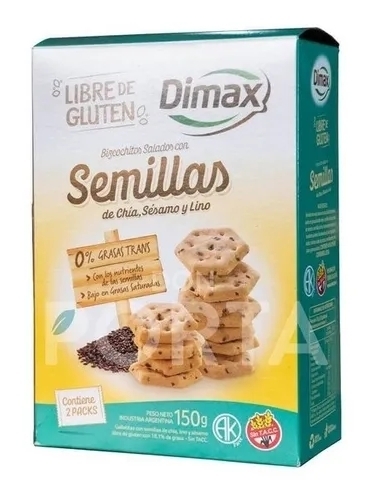 Bizcochitos Salados con SEMILLAS- DIMAX - SIN TACC x 150 grs.