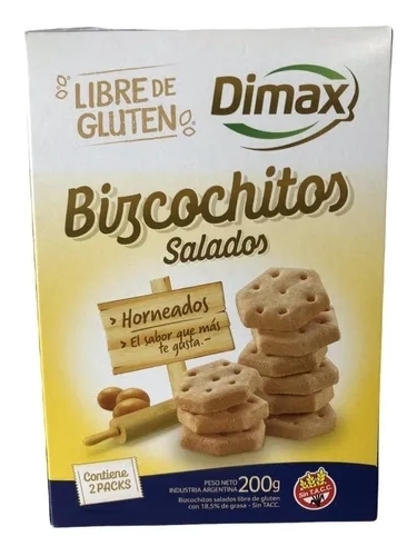 Bizcochitos Salados - DIMAX - SIN TACC x 200grs.