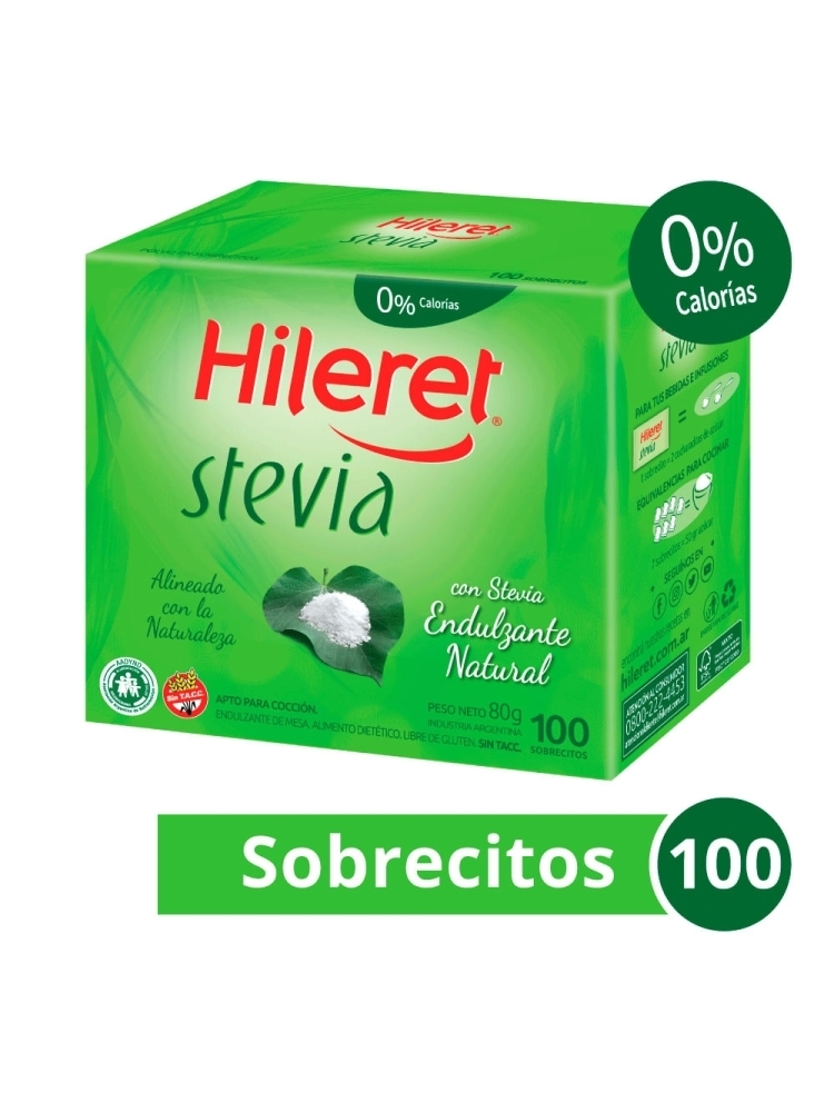 Stevia Forte -HILERET x 100 sobres