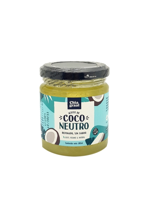 Aceite de coco neutro -Chia Graal x 180 ml <br>