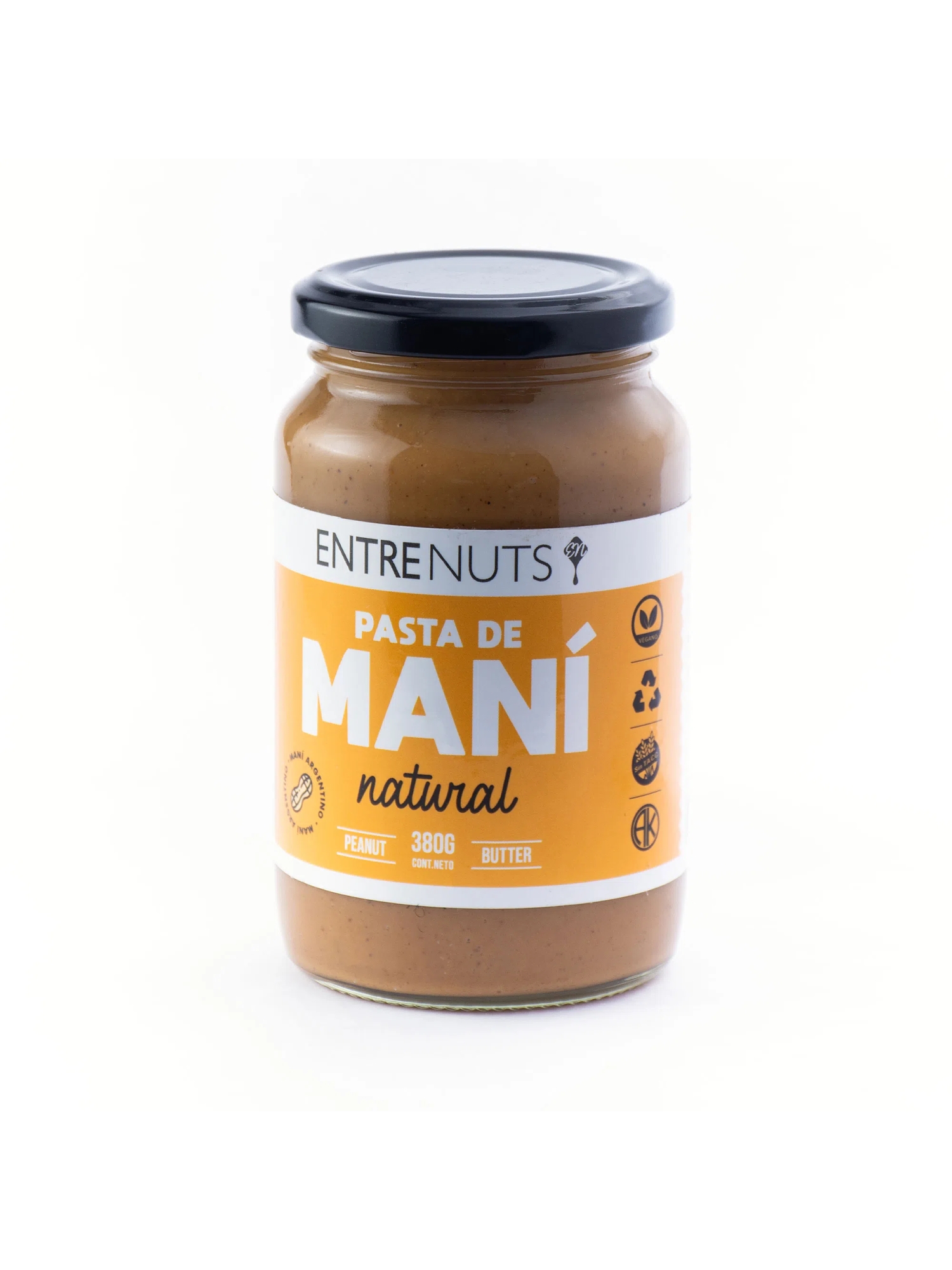 Pasta de mani natural- Sin tacc- Entrenuts x370g