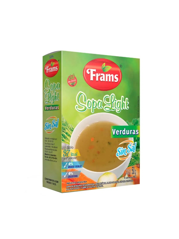 Sopa Light Verduras - Sin tacc - Frams x 50g