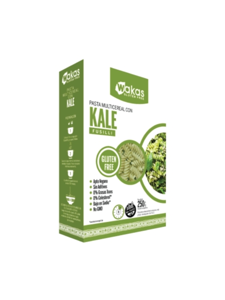 Pasta muticereal con Kale- sin TACC- wakas