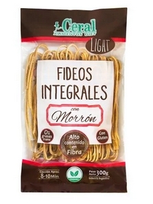 Fideos integrales con Morron--Ceral x 300g