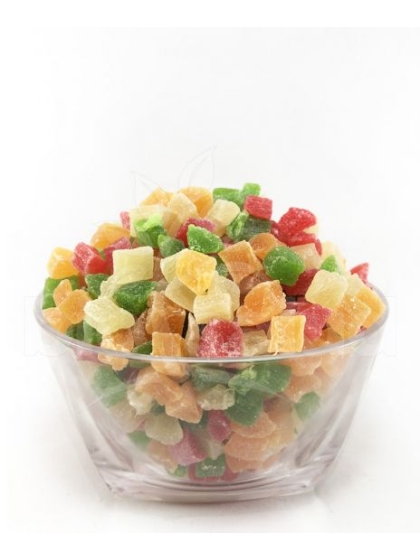 ANANAS GLASEADO CUBOS 4 COLORES x 100 grs