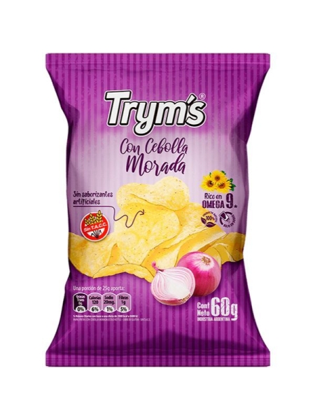 Papas fritas con cebolla morada -sin TACC- Tryms 