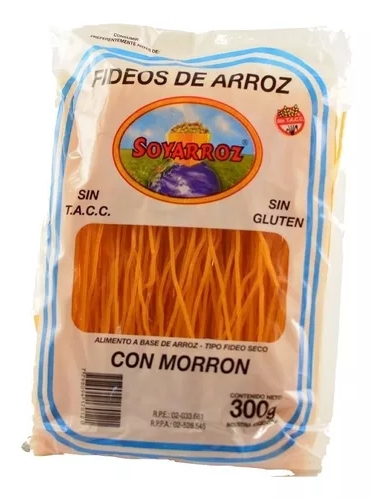 Fideos de Arroz Con Morron SoyArroz x 300 grs