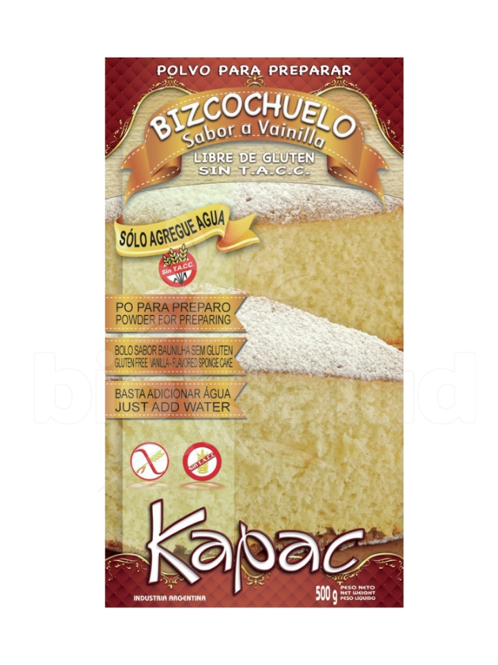 Pre Mezcla Biscochuelo Sabor a Vainilla x 500 grs.- KAPAC