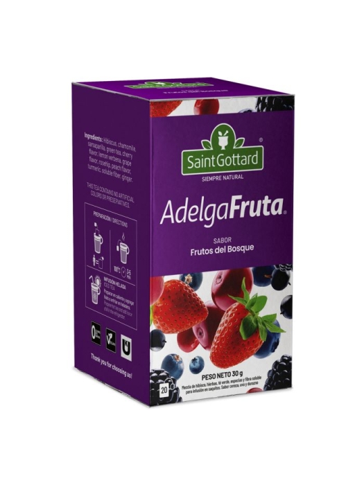 Adelgafruta Low Carb FRUTOS DEL BOSQUE  x  20 saq-Saint Gottard